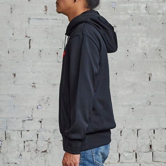 Comme Des Garçons Play Men's Black & Red Heart Hooded Sweatshirt Size XXL - Picture 4 of 16